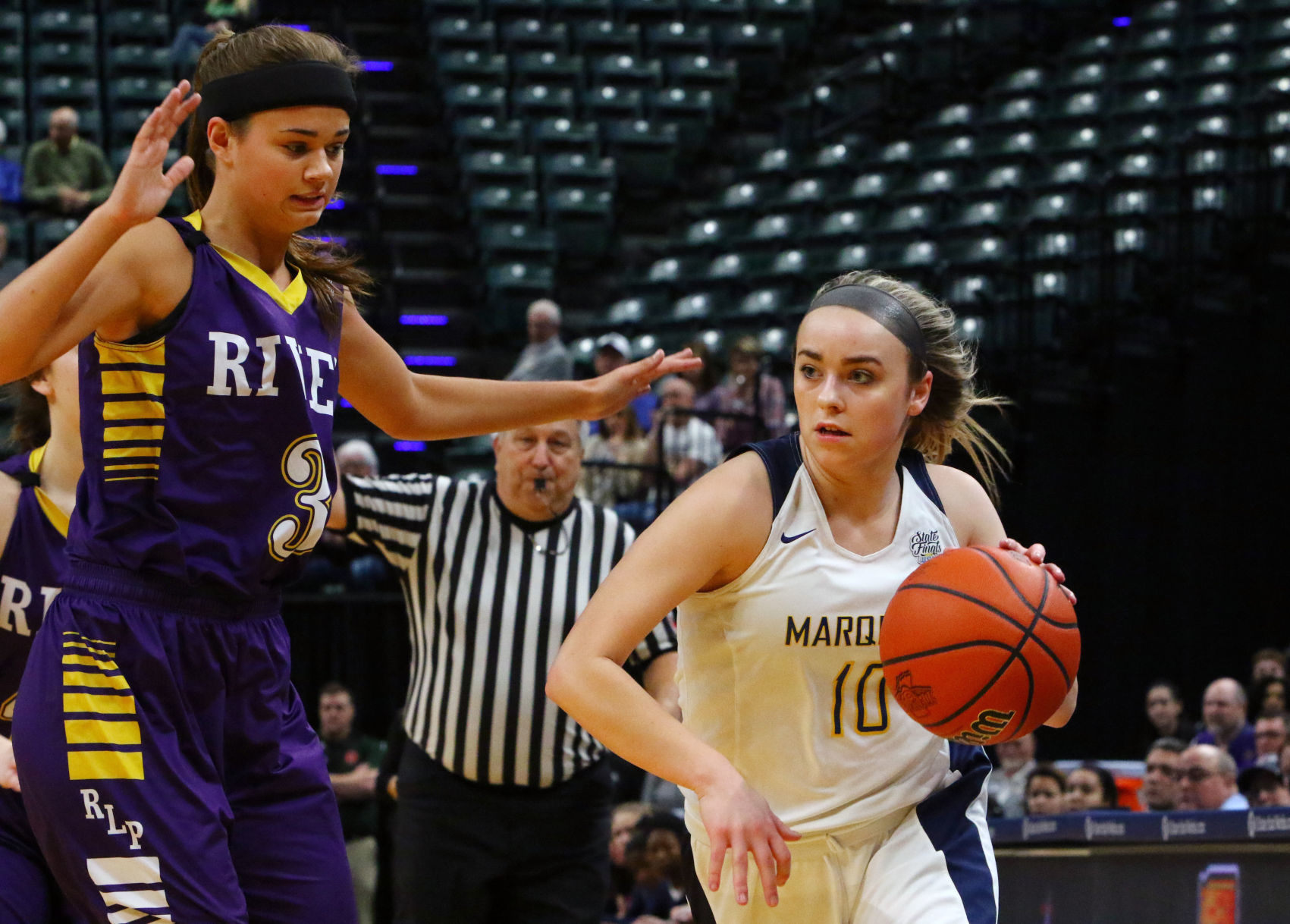 Gallery: Girls Basketball State Finals: Marquette Catholic vs. Vincennes Rivet